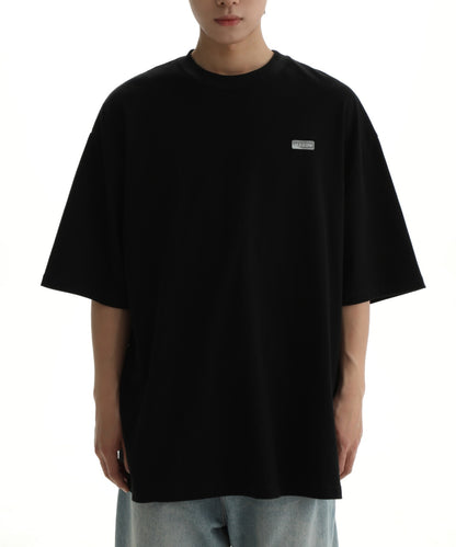 Big silhouette logo plate simple T-shirt DT2129