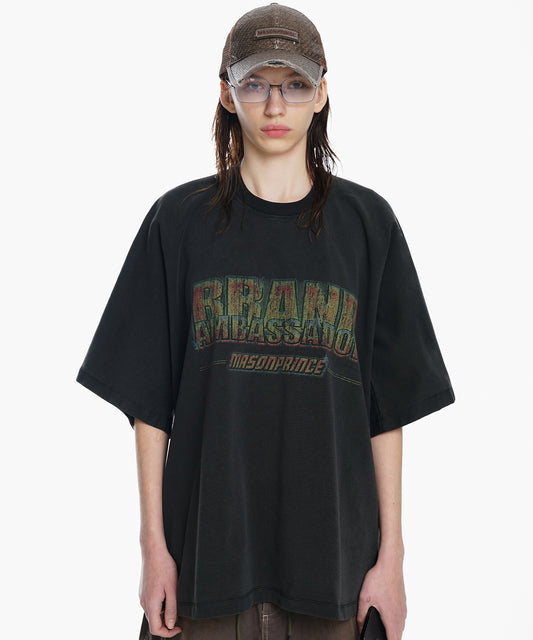 オーバーサイズ ラグラン ヴィンテージ加工 Tシャツ DT4299【MASONPRINCE】【2025SS】