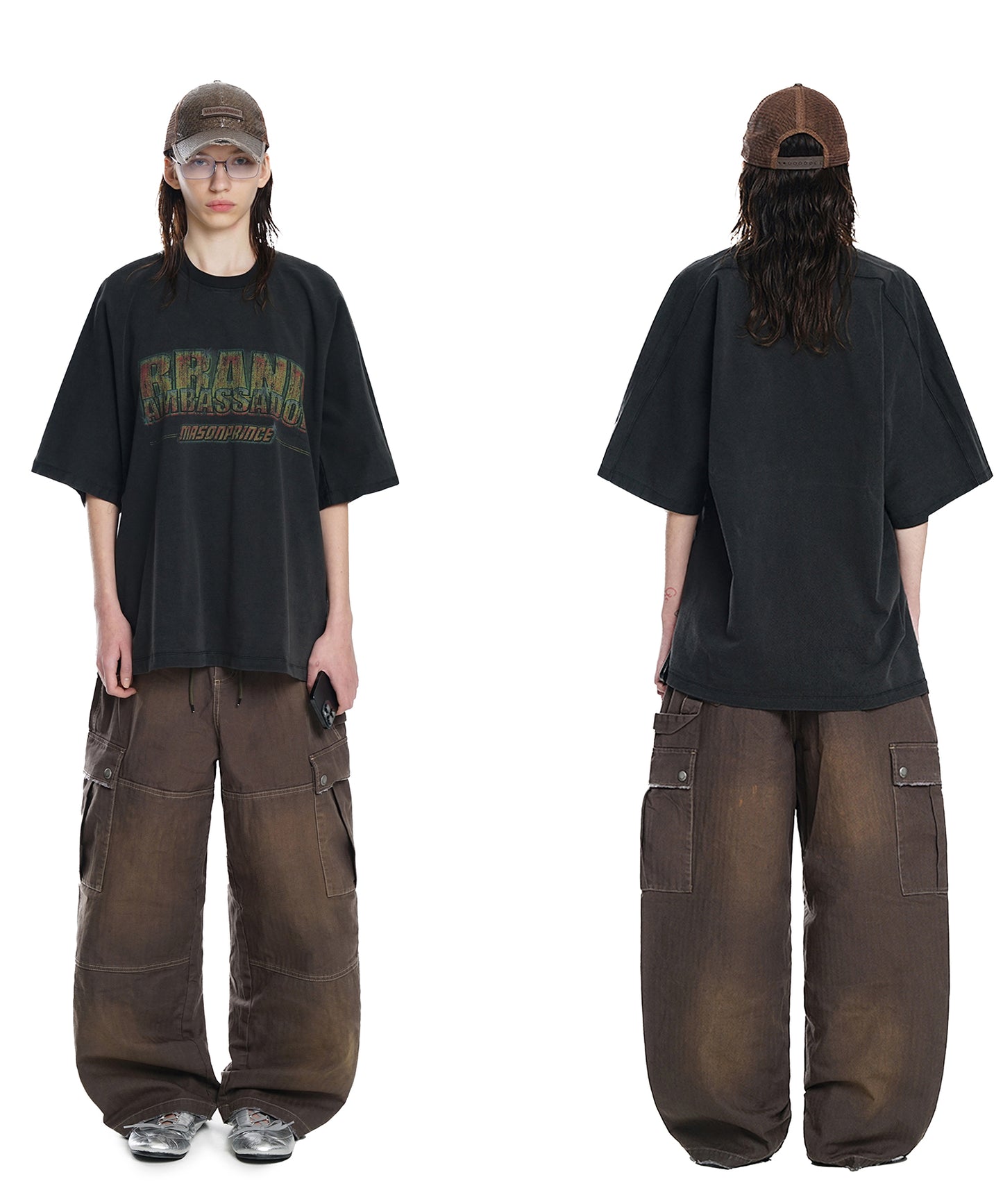 オーバーサイズ ラグラン ヴィンテージ加工 Tシャツ DT4299【MASONPRINCE】【2025SS】