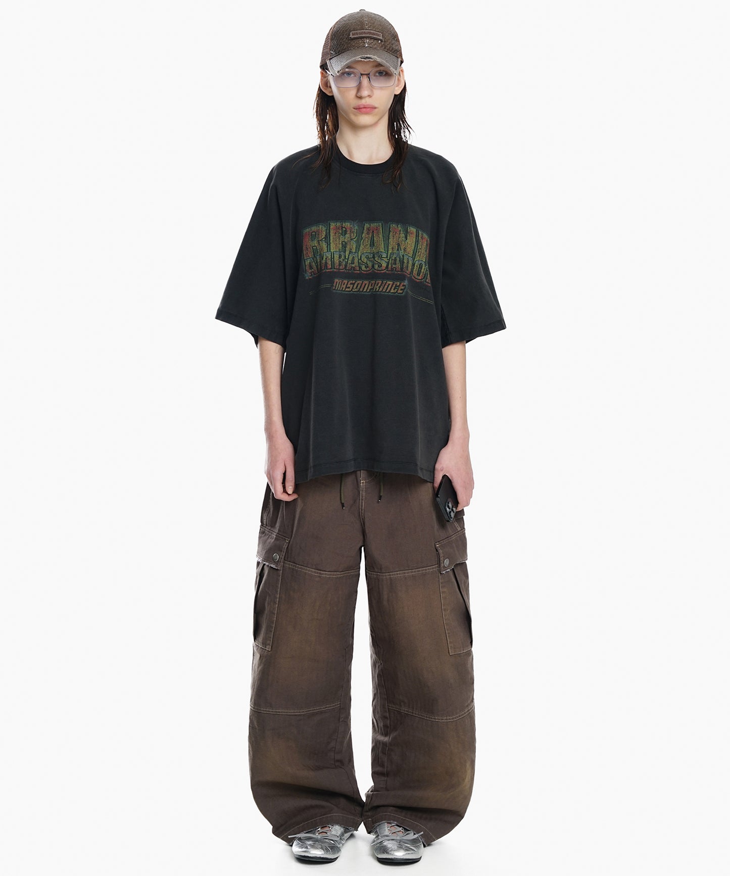 オーバーサイズ ラグラン ヴィンテージ加工 Tシャツ DT4299【MASONPRINCE】【2025SS】
