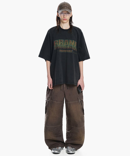 オーバーサイズ ラグラン ヴィンテージ加工 Tシャツ DT4299【MASONPRINCE】【2025SS】