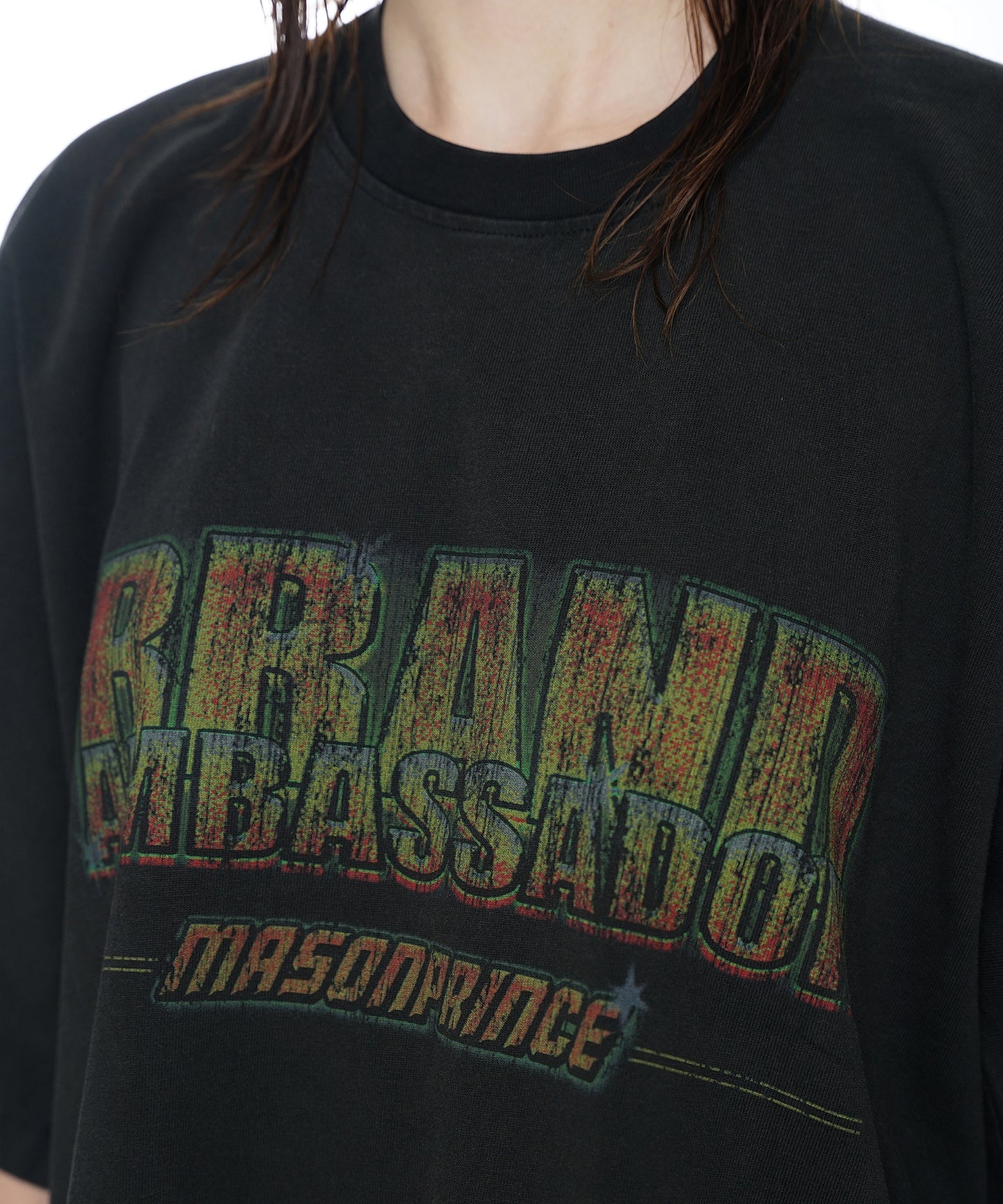 オーバーサイズ ラグラン ヴィンテージ加工 Tシャツ DT4299【MASONPRINCE】【2025SS】