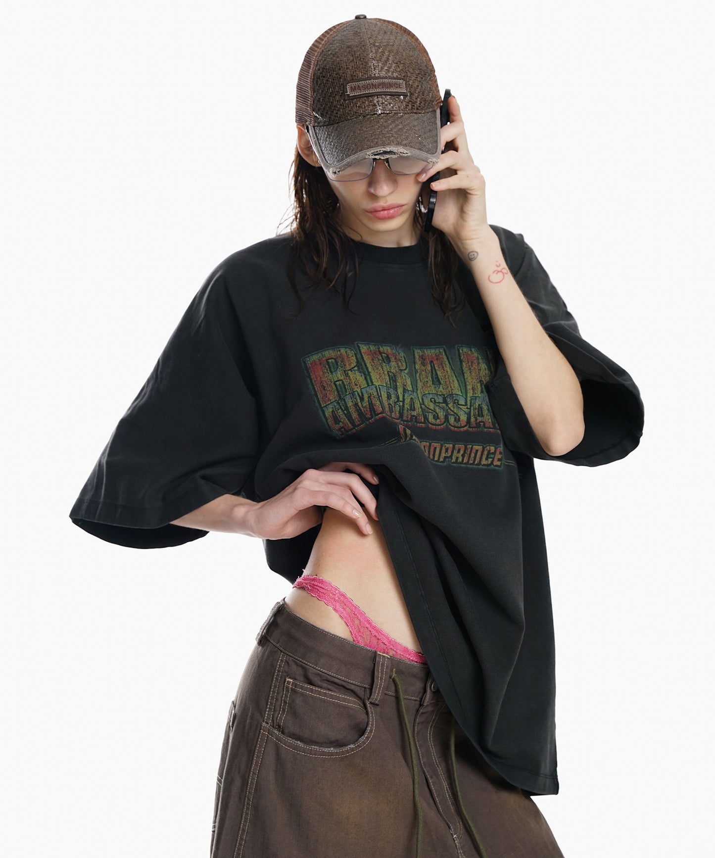 オーバーサイズ ラグラン ヴィンテージ加工 Tシャツ DT4299【MASONPRINCE】【2025SS】