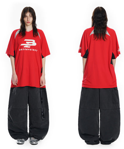 オーバーサイズ Vネック ゲームシャツ Tシャツ  DT4300【MASONPRINCE】【2025SS】