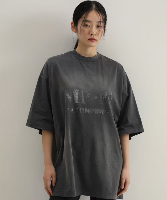 オーバーサイズ ヴィンテージ加工 掠れロゴプリント Tシャツ DT4312【MASONPRINCE】【2025SS】