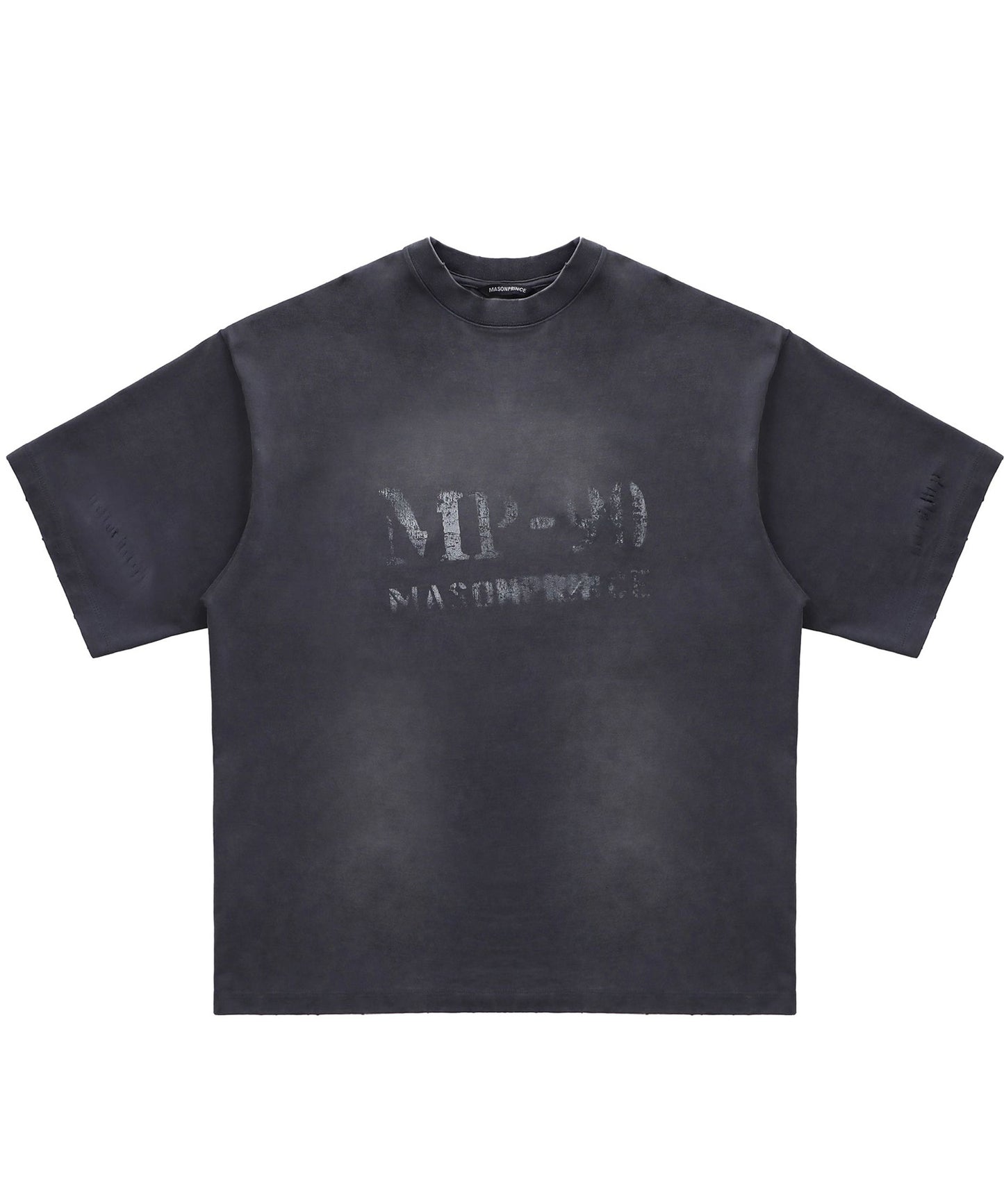 オーバーサイズ ヴィンテージ加工 掠れロゴプリント Tシャツ DT4312【MASONPRINCE】【2025SS】