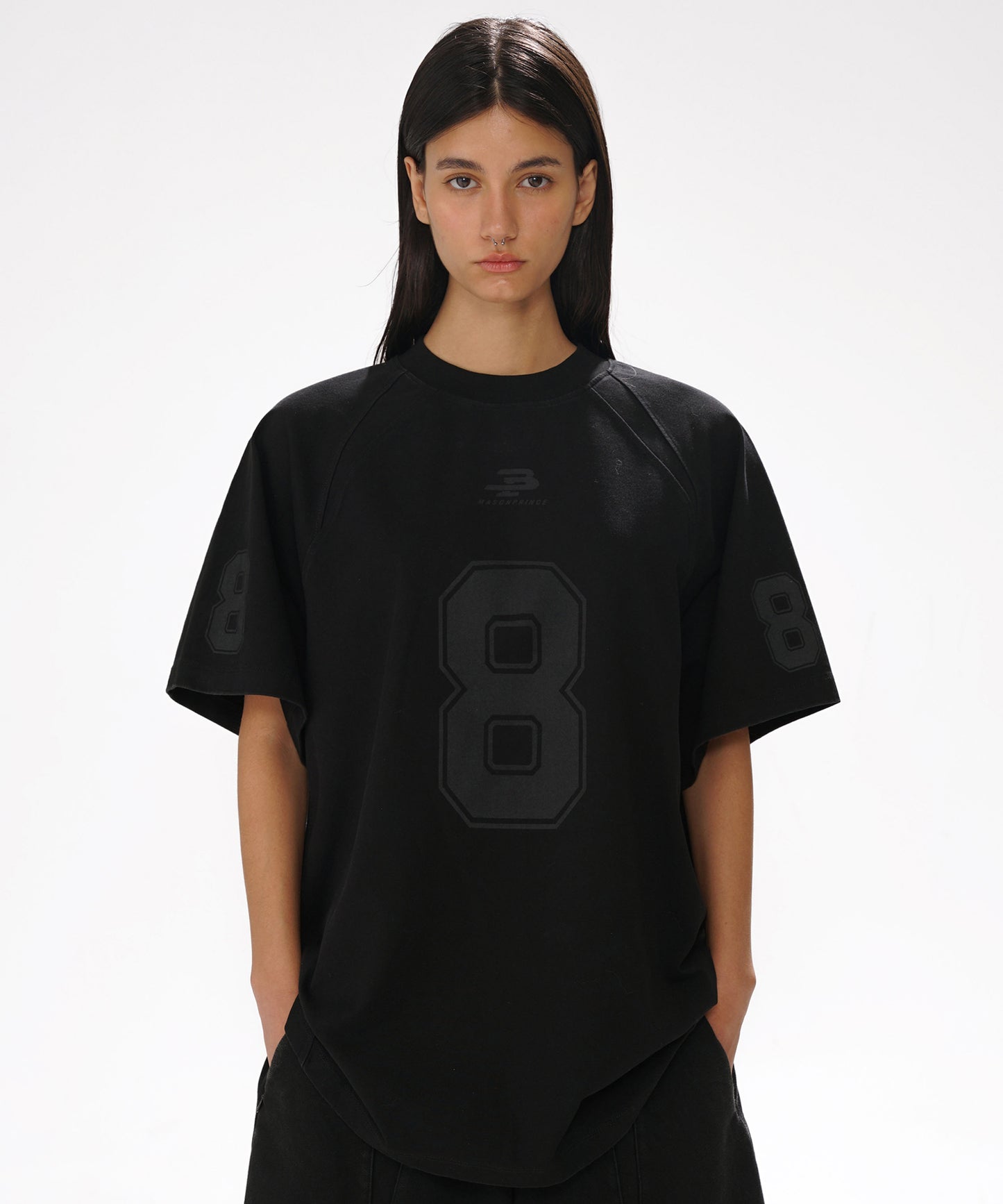 オーバーサイズ ナンバリング ゲームシャツ Tシャツ DT4314【MASONPRINCE】【2025SS】