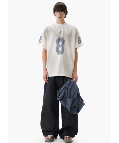 オーバーサイズ ナンバリング ゲームシャツ Tシャツ DT4314【MASONPRINCE】【2025SS】