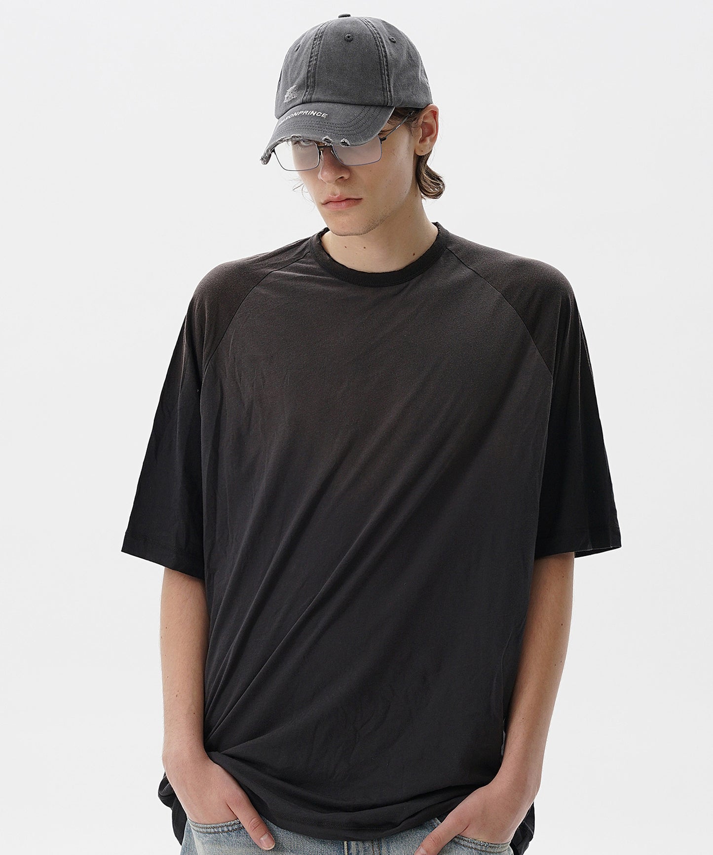 オーバーサイズ 無地 ラグラン Tシャツ DT4340【MASONPRINCE】【2025SS】