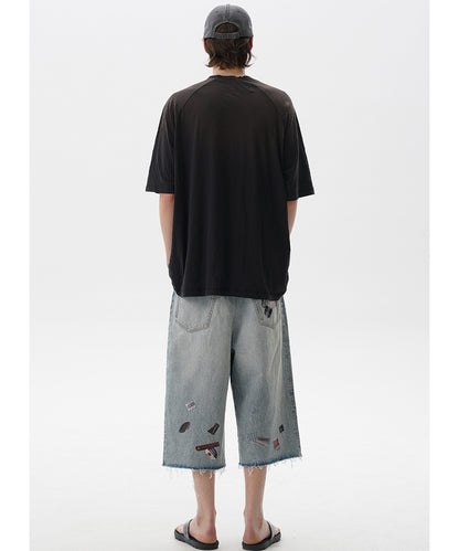 オーバーサイズ 無地 ラグラン Tシャツ DT4340【MASONPRINCE】【2025SS】
