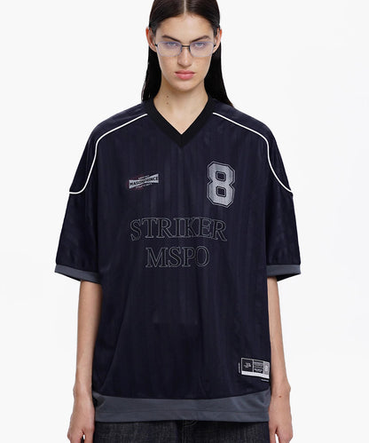 オーバーサイズ Vネック ナンバリング ゲームシャツ Tシャツ DT4342【MASONPRINCE】【2025SS】