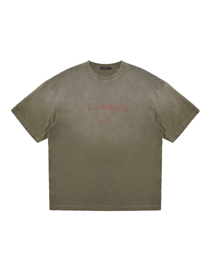 【自社サイト限定】オーバーサイズ ヴィンテージウォッシュ加工 掠れロゴプリント Tシャツ DT4344【MASONPRINCE】【2025SS】