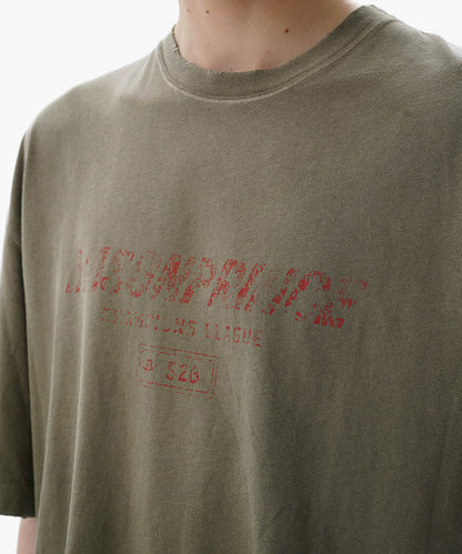 【自社サイト限定】オーバーサイズ ヴィンテージウォッシュ加工 掠れロゴプリント Tシャツ DT4344【MASONPRINCE】【2025SS】