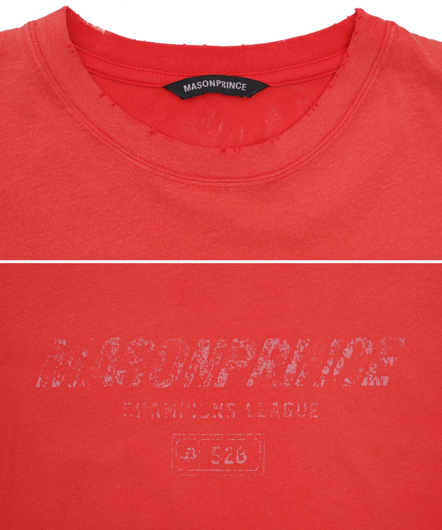 【自社サイト限定】オーバーサイズ ヴィンテージウォッシュ加工 掠れロゴプリント Tシャツ DT4344【MASONPRINCE】【2025SS】