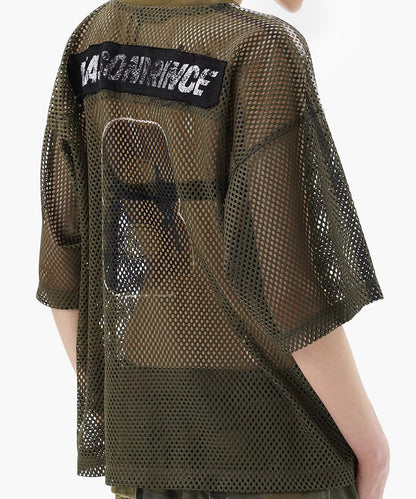 Vネック ナンバリング メッシュTシャツ DT4346【MASONPRINCE】【2025SS】