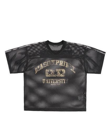 Vネック ナンバリング メッシュTシャツ DT4346【MASONPRINCE】【2025SS】