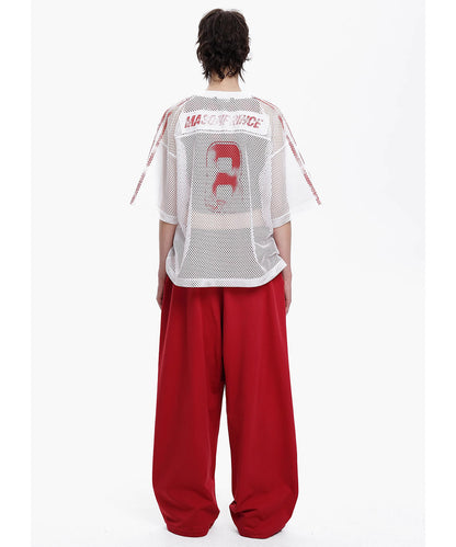Vネック ナンバリング メッシュTシャツ DT4346【MASONPRINCE】【2025SS】