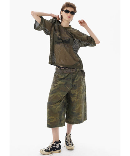 Vネック ナンバリング メッシュTシャツ DT4346【MASONPRINCE】【2025SS】