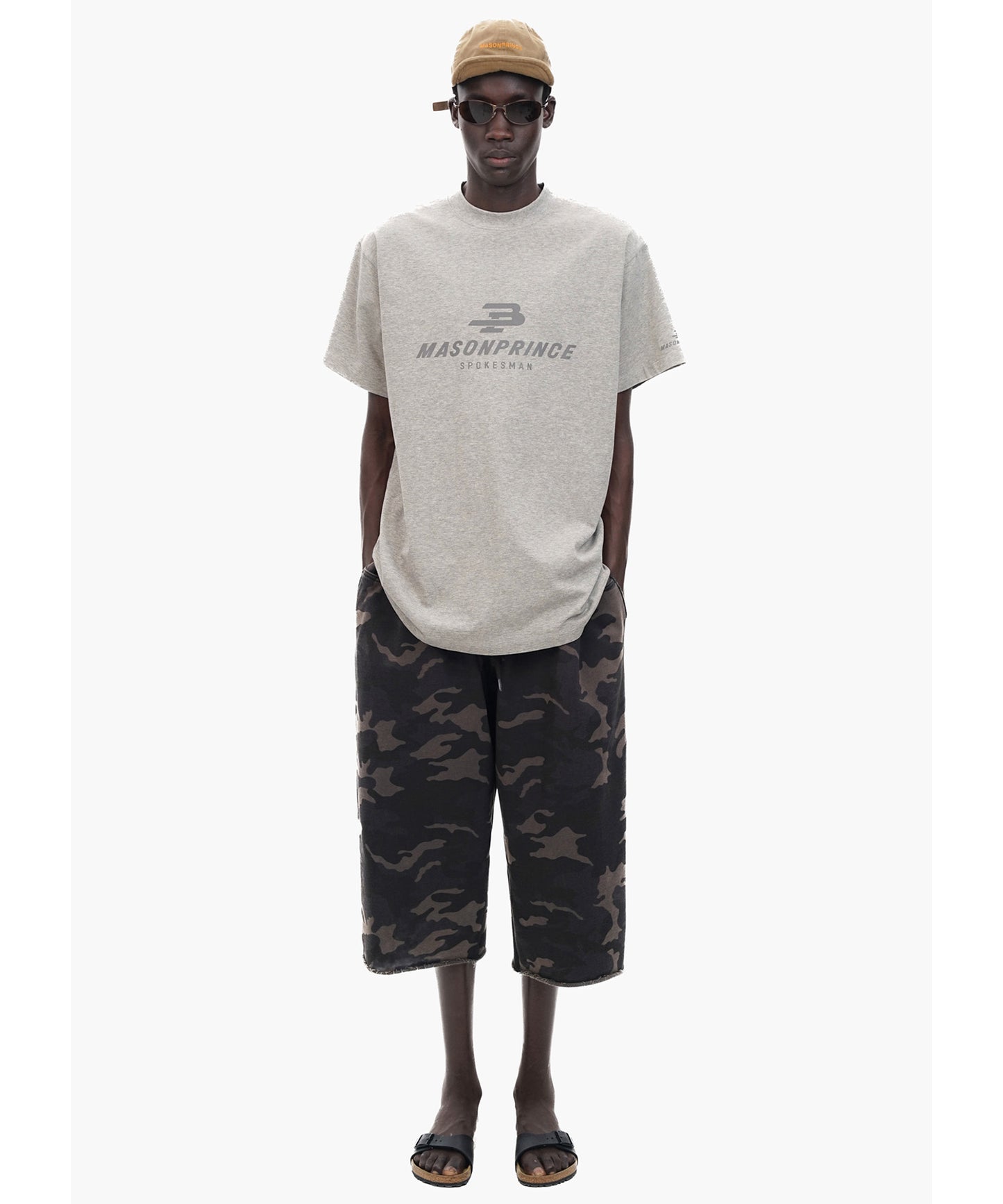 【自社サイト限定】4カラー オーバーサイズ リフレクターロゴプリント Tシャツ DT4358【MASONPRINCE】【2025SS】