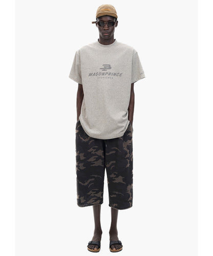 【自社サイト限定】4カラー オーバーサイズ リフレクターロゴプリント Tシャツ DT4358【MASONPRINCE】【2025SS】