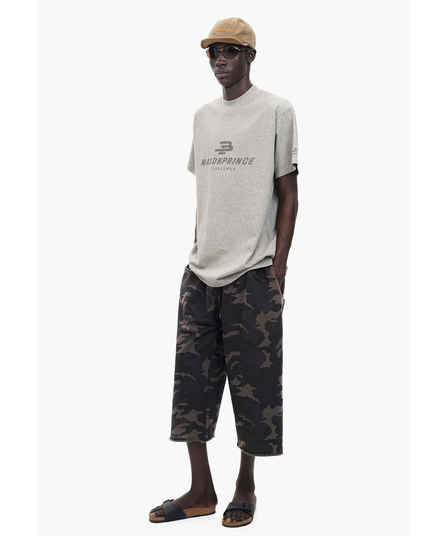 【自社サイト限定】4カラー オーバーサイズ リフレクターロゴプリント Tシャツ DT4358【MASONPRINCE】【2025SS】