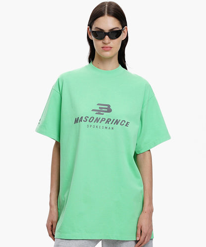 【自社サイト限定】4カラー オーバーサイズ リフレクターロゴプリント Tシャツ DT4358【MASONPRINCE】【2025SS】
