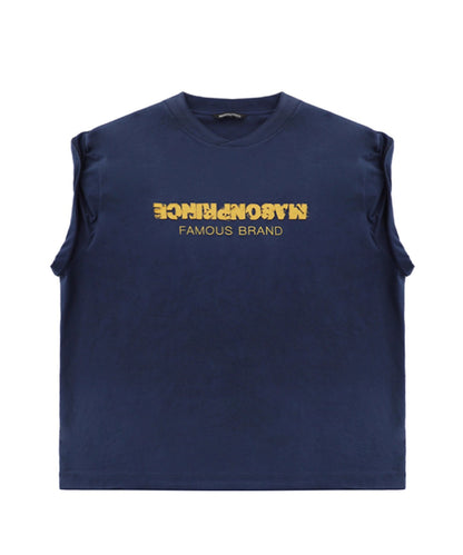 オーバーサイズ ロールスリーブ ロゴ刺繍 Tシャツ DT4364【MASONPRINCE】【2025SS】
