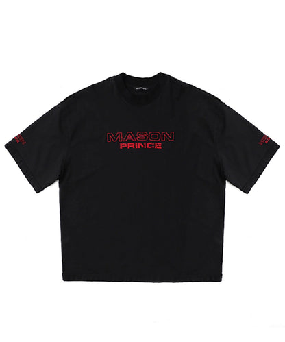 オーバーサイズ 掠れロゴ レイヤードネック Tシャツ DT4367【MASONPRINCE】【2025SS】