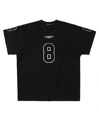 【SALE 30%OFF_特別価格適用※カートに入れるとセール価格が適用されます※】オーバーサイズ ヴィンテージ フェード加工 ナンバリング Tシャツ DT4378【MASONPRINCE】【2025SS】