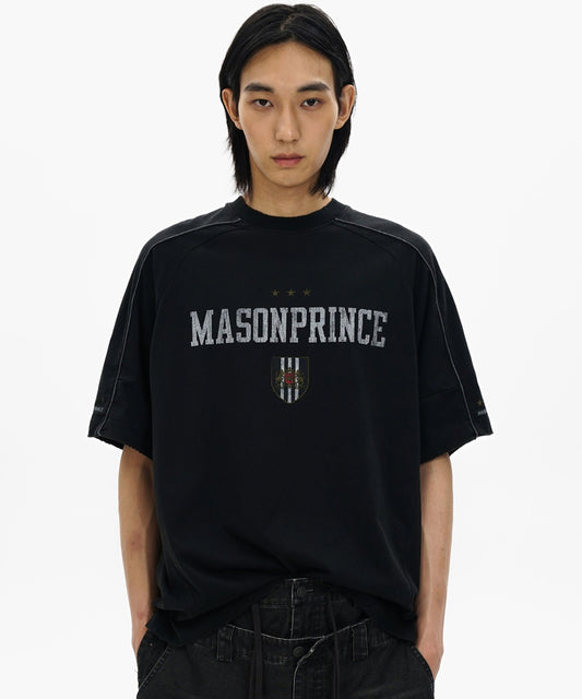 オーバーサイズ ヴィンテージウォッシュ加工 ナンバリング Tシャツ DT4380【MASONPRINCE】【2025SS】