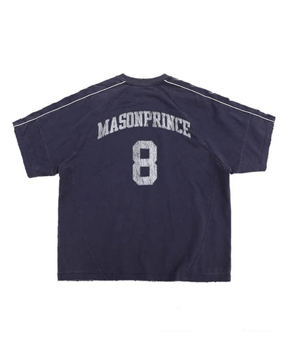 オーバーサイズ ヴィンテージウォッシュ加工 ナンバリング Tシャツ DT4380【MASONPRINCE】【2025SS】
