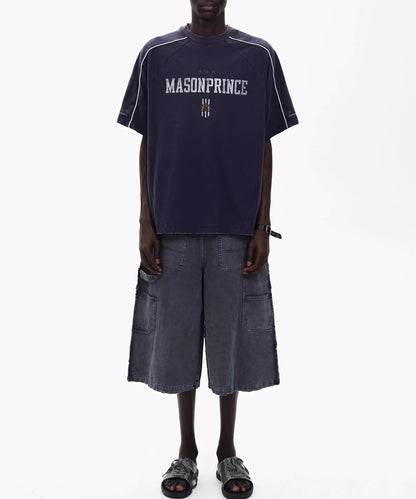 オーバーサイズ ヴィンテージウォッシュ加工 ナンバリング Tシャツ DT4380【MASONPRINCE】【2025SS】