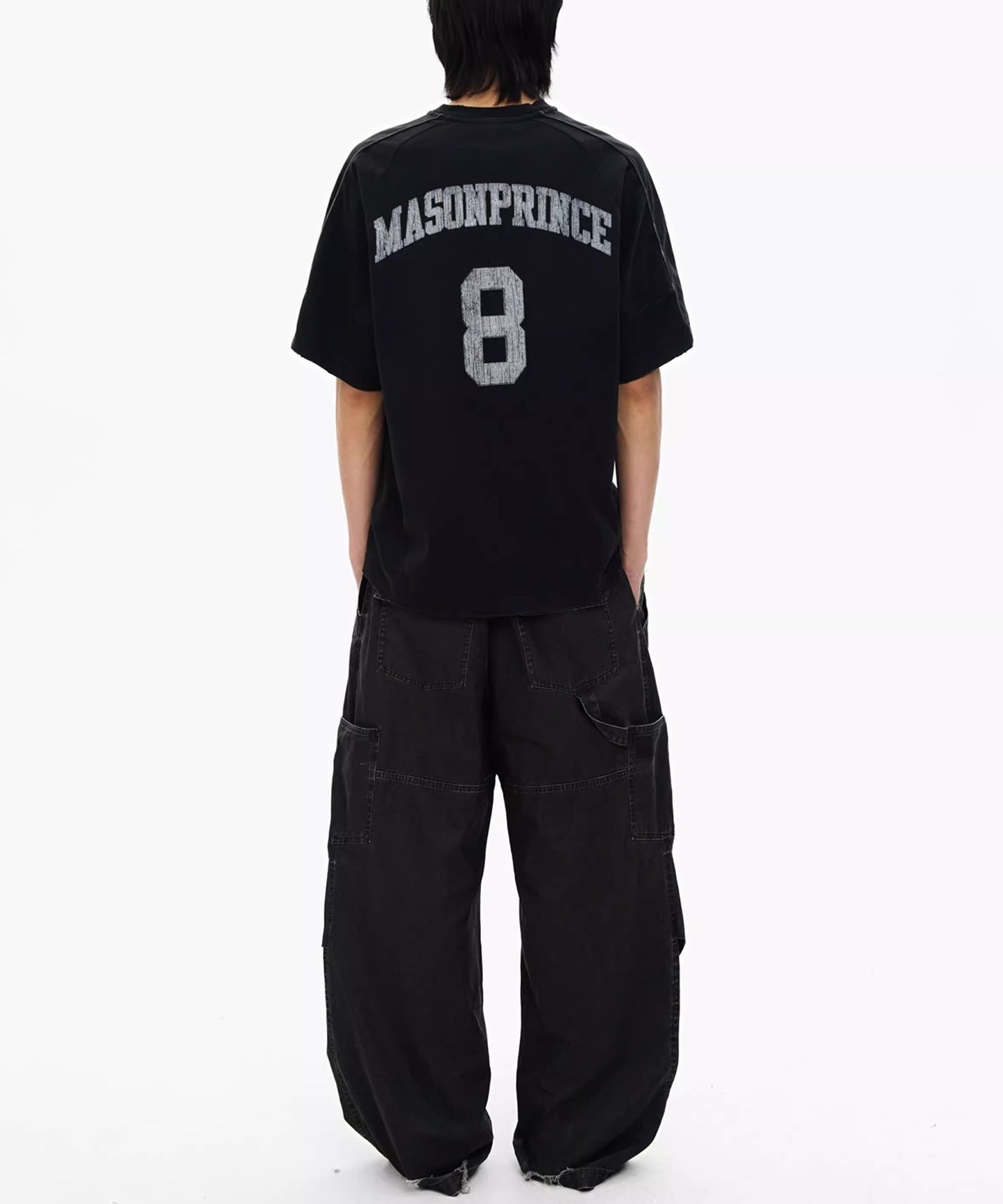 オーバーサイズ ヴィンテージウォッシュ加工 ナンバリング Tシャツ DT4380【MASONPRINCE】【2025SS】