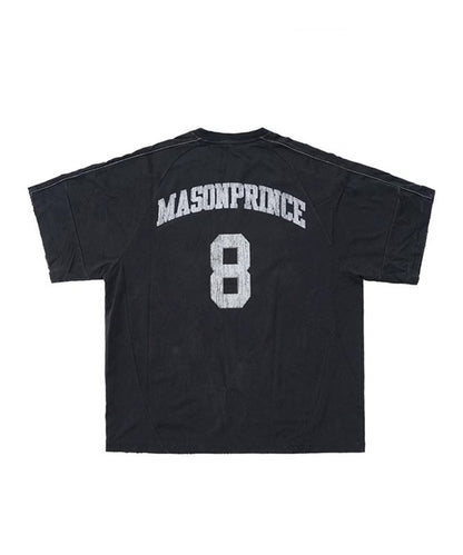 オーバーサイズ ヴィンテージウォッシュ加工 ナンバリング Tシャツ DT4380【MASONPRINCE】【2025SS】