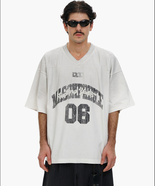 オーバーサイズ ヴィンテージ加工 刺繍&プリント Tシャツ DT4397【MASONPRINCE】【2025SS】