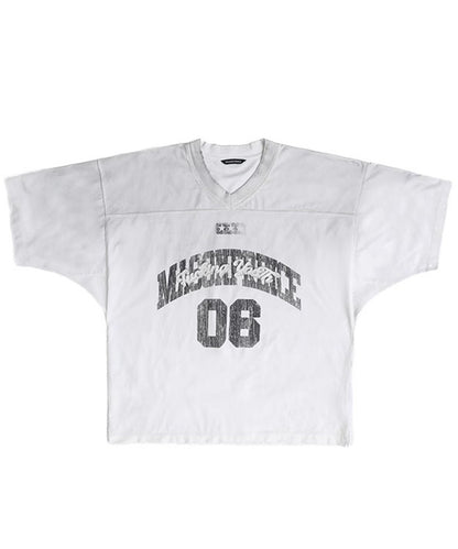 オーバーサイズ ヴィンテージ加工 刺繍&プリント Tシャツ DT4397【MASONPRINCE】【2025SS】