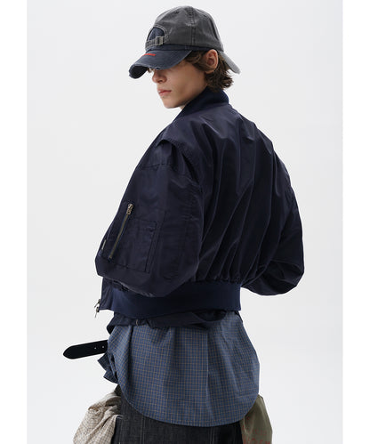 【自社サイト限定】ショート丈 ドロップショルダー MA-1 ブルゾン JK4045【MASONPRINCE】【2025SS】