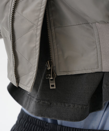 【自社サイト限定】ショート丈 ドロップショルダー MA-1 ブルゾン JK4045【MASONPRINCE】【2025SS】