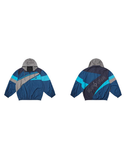 オーバーサイズ フード付き ブロックカラー トラックJKT JK4055【MASONPRINCE】【2025AW】