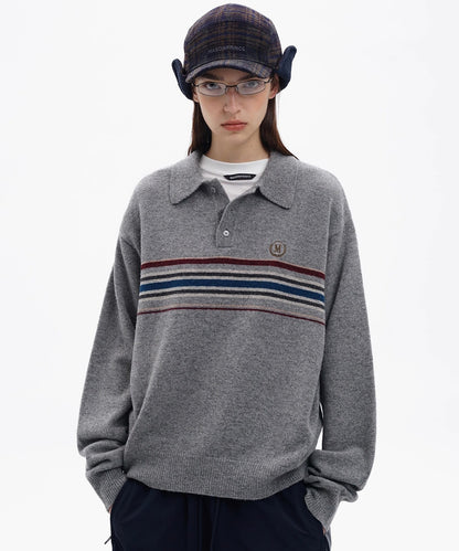 カレッジスタイル ポロネック ニット MY2165【MASONPRINCE】【2025AW】