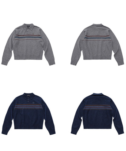 カレッジスタイル ポロネック ニット MY2165【MASONPRINCE】【2025AW】