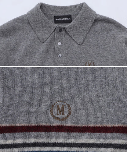 カレッジスタイル ポロネック ニット MY2165【MASONPRINCE】【2025AW】