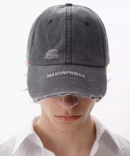 ヴィンテージウォッシュ加工&ダメージ加工 ベースボールキャップ MZ2119【MASONPRINCE】【2025SS】