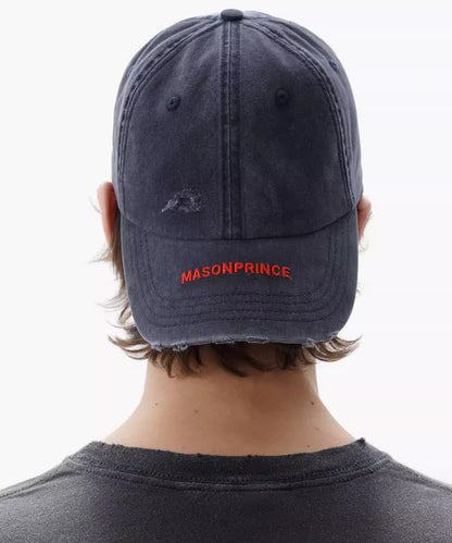 ヴィンテージウォッシュ加工&ダメージ加工 ベースボールキャップ MZ2119【MASONPRINCE】【2025SS】