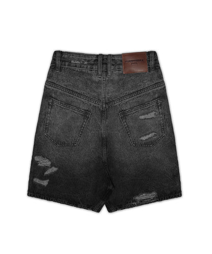 ルーズフィット ハードダメージ デニム ハーフパンツ NDK1926【MASONPRINCE】