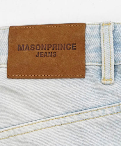 ルーズフィット ダメージ加工 クロップドデニムパンツ NDK1988【MASONPRINCE】【2025SS】