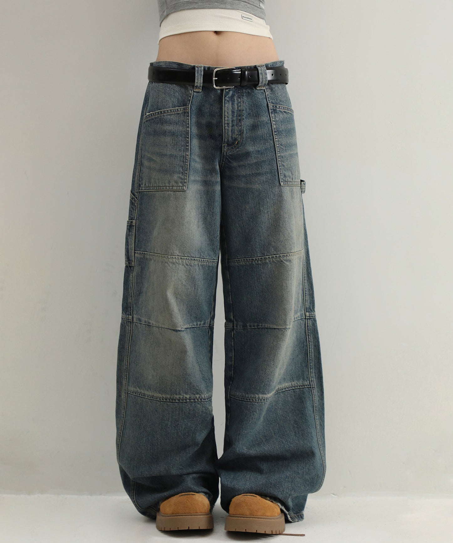 ルーズフィット ワークデザイン ローライズ デニムパンツ NZK6217【MASONPRINCE】【2025SS】