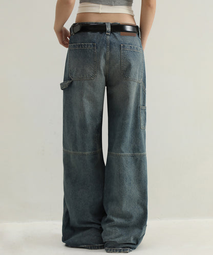 ルーズフィット ワークデザイン ローライズ デニムパンツ NZK6217【MASONPRINCE】【2025SS】