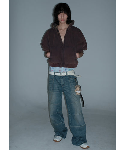 ルーズフィット ワークデザイン ローライズ デニムパンツ NZK6217【MASONPRINCE】【2025SS】