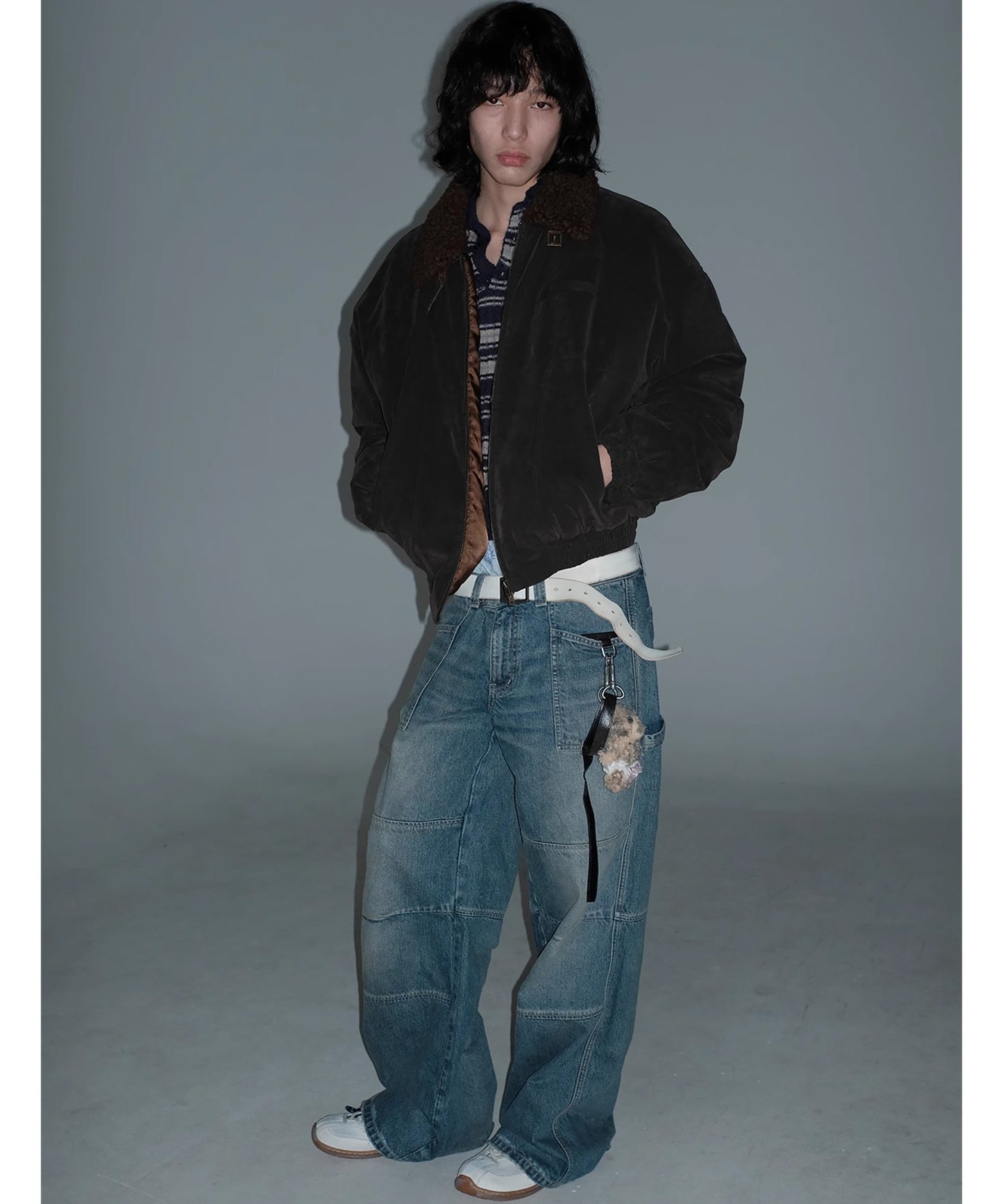 ルーズフィット ワークデザイン ローライズ デニムパンツ NZK6217【MASONPRINCE】【2025SS】